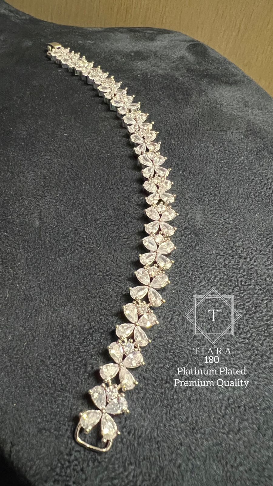 Platinum Plated Blue Crystal Bracelet For Women at Rs 415/piece | Crystal  Bracelets in Delhi | ID: 20067383012